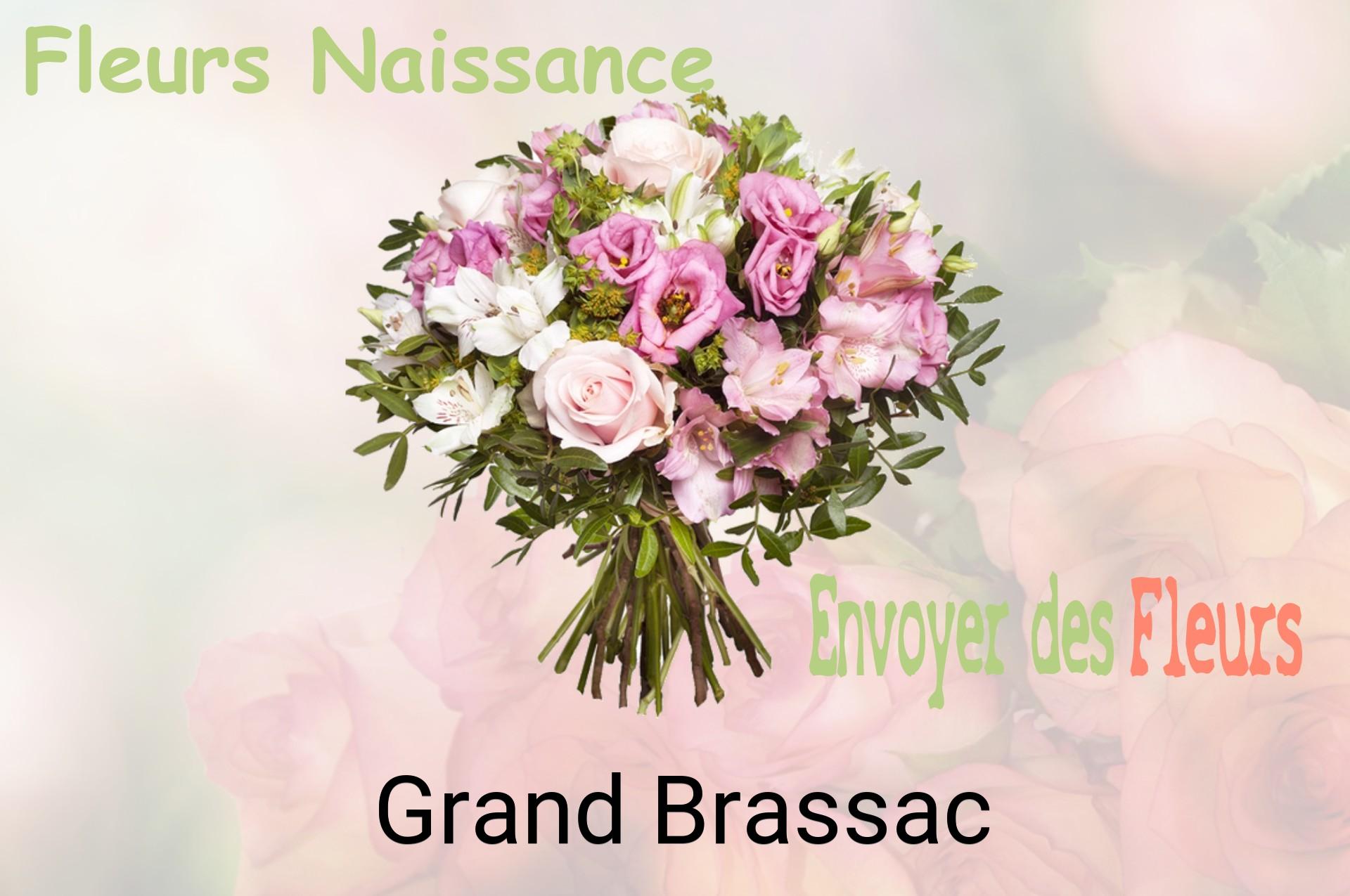 Bouquet de fleurs de naissance livré à Grand-Brassac